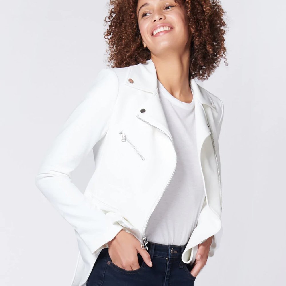 Veronica Beard, SCUBA HADLEY JACKET, White, Size 4